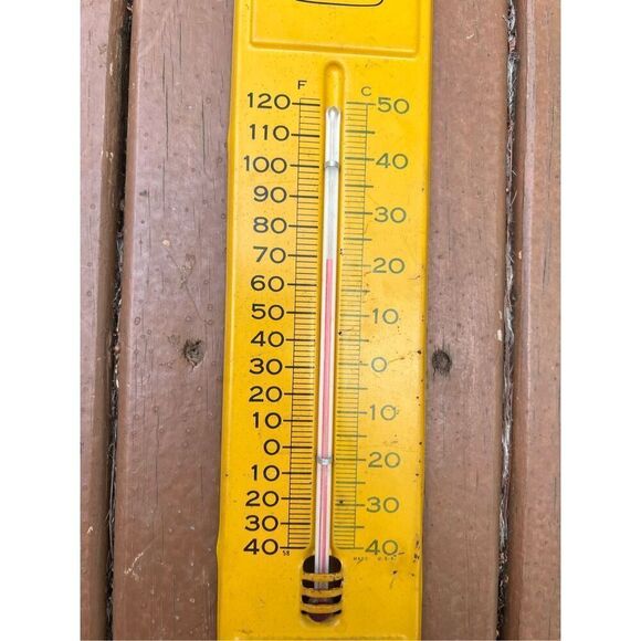 Vintage Metal John Deere Thermometer - Picture 3 of 7